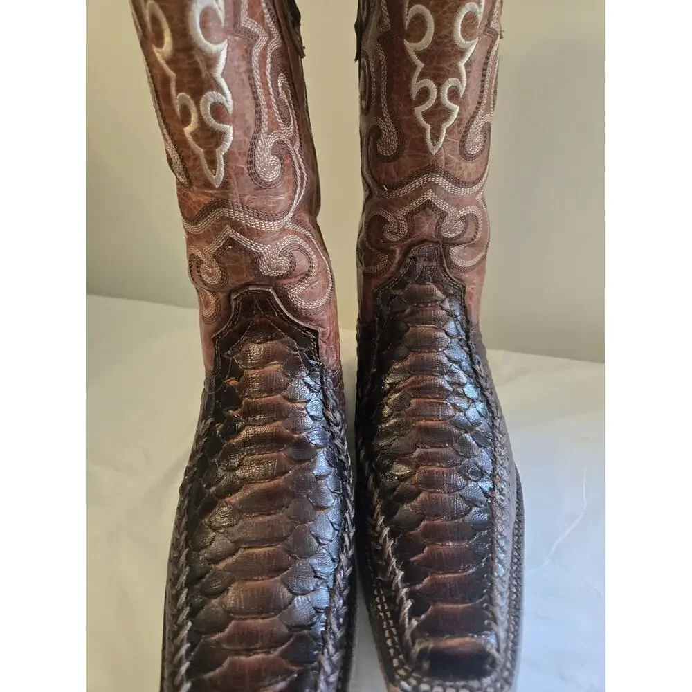 Innovation Cowboy Boots Mens 7 Made In Mexico Python Nice